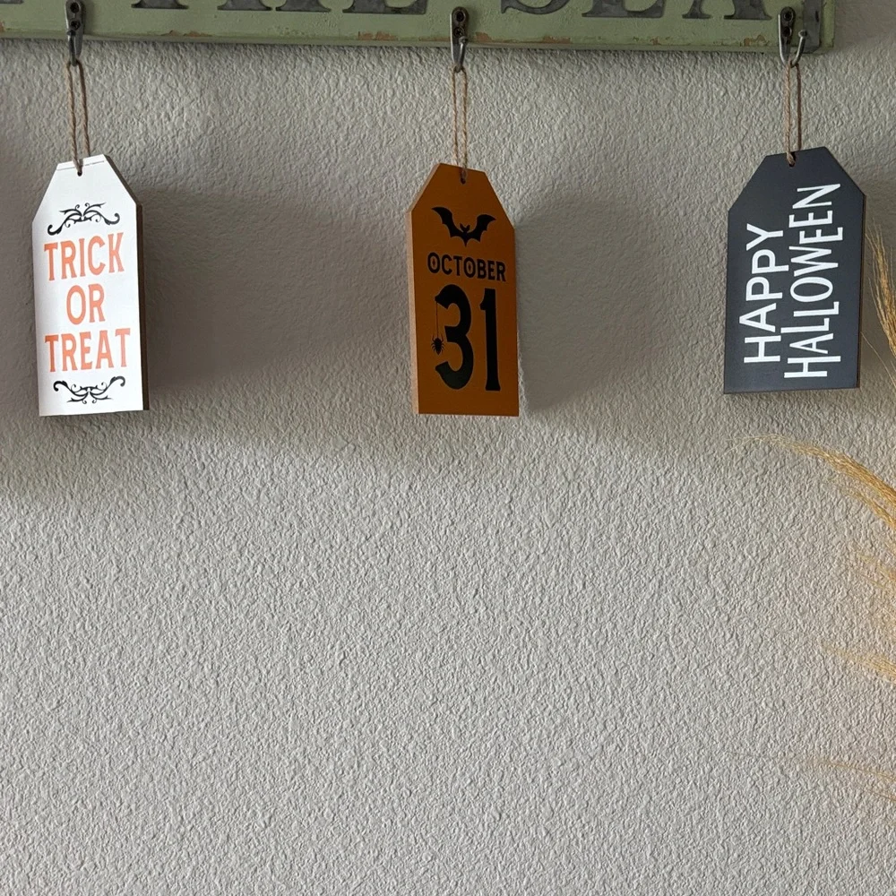 Target Halloween Hanging Tags - Orange, Black, White